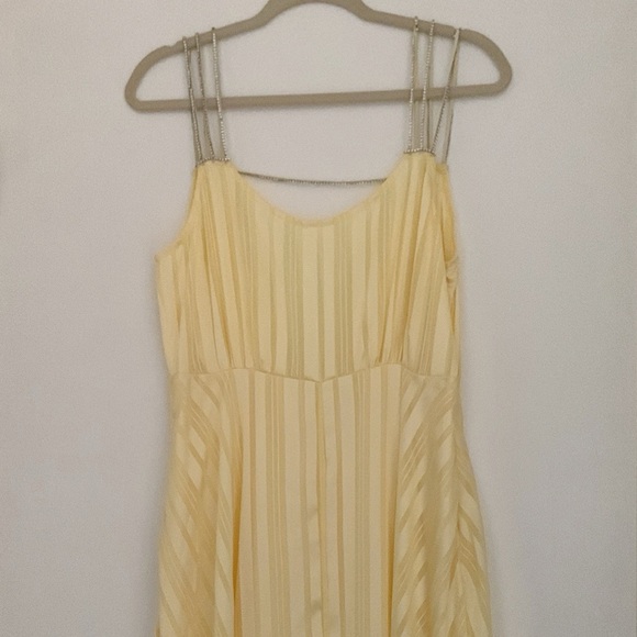 LoveShackFancy Yellow Dress with Crystal Straps - Picture 3 of 9